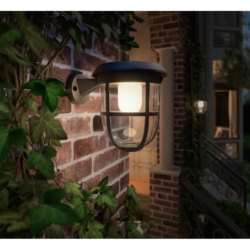 Philips - Applique murale solaire avec détecteur RADII LED/1,3W/3,7V 2000 mAh 3000K IP44