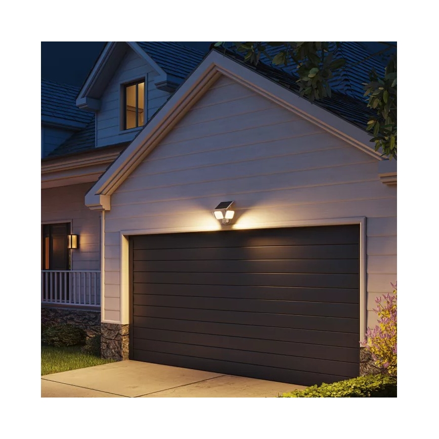 Philips - Applique murale solaire LED avec capteur ZYREN LED/24,5W/3,7V 2600 mAh 3000K IP65 blanche