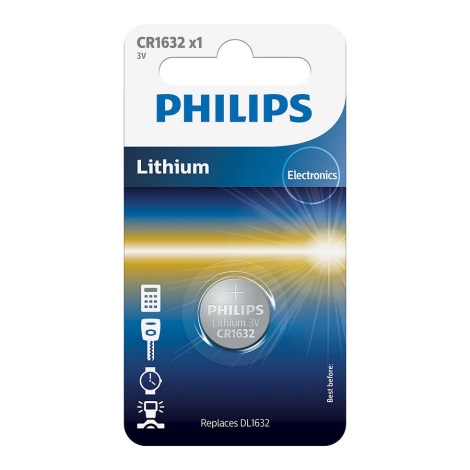 Philips CR1632/00B - Pile bouton lithium CR1632 MINICELLS 3V
