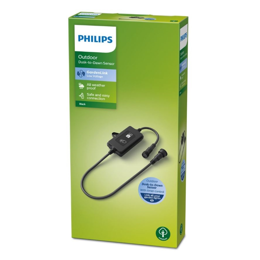 Philips - Détecteur crépusculaire extérieur avec minuteur IP44