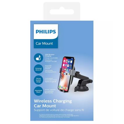 Philips DLK3532Q/00 - Support de téléphone de voiture avec charge sans fil 10W