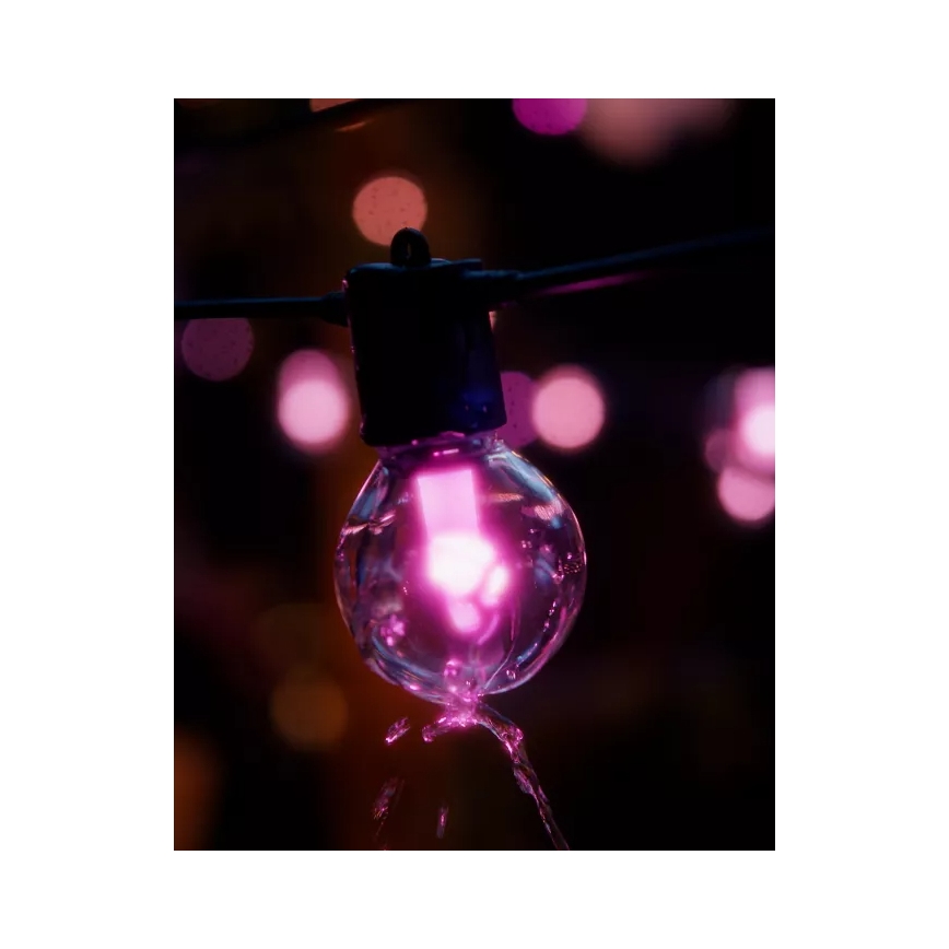 Philips - Guirlande d'extension LED RGBW dimmable pour extérieur Hue FESTAVIA 30xLED 21m IP65