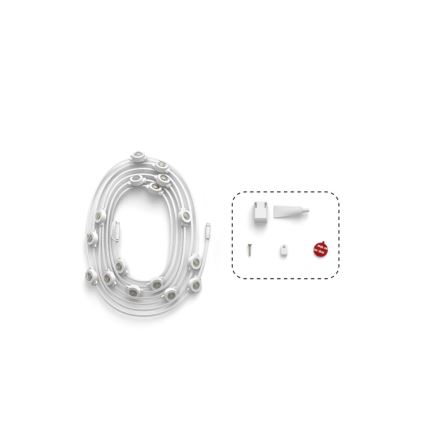 Philips - Rallonge de guirlande d'extérieur LED RGBW Hue FESTAVIA, dimmable, 16 LED, 9 m, 1000–20000 K, IP65