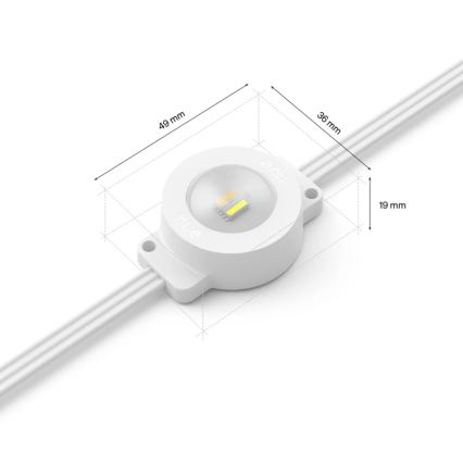 Philips - Rallonge de guirlande d'extérieur LED RGBW Hue FESTAVIA, dimmable, 16 LED, 9 m, 1000–20000 K, IP65