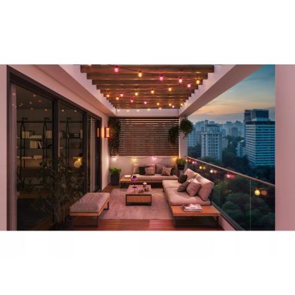 Philips - Guirlande d'extérieur LED RGBW dimmable Hue FESTAVIA 20xLED 14m IP65