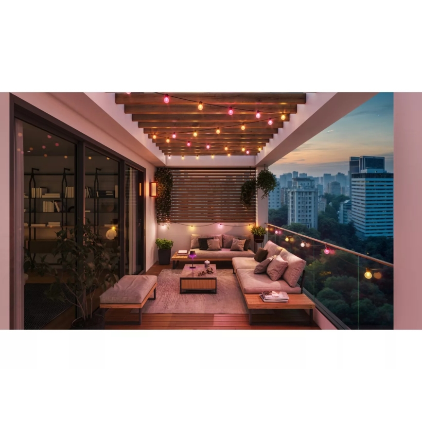Philips - Guirlande d'extérieur LED RGBW dimmable Hue FESTAVIA 20xLED 14m IP65