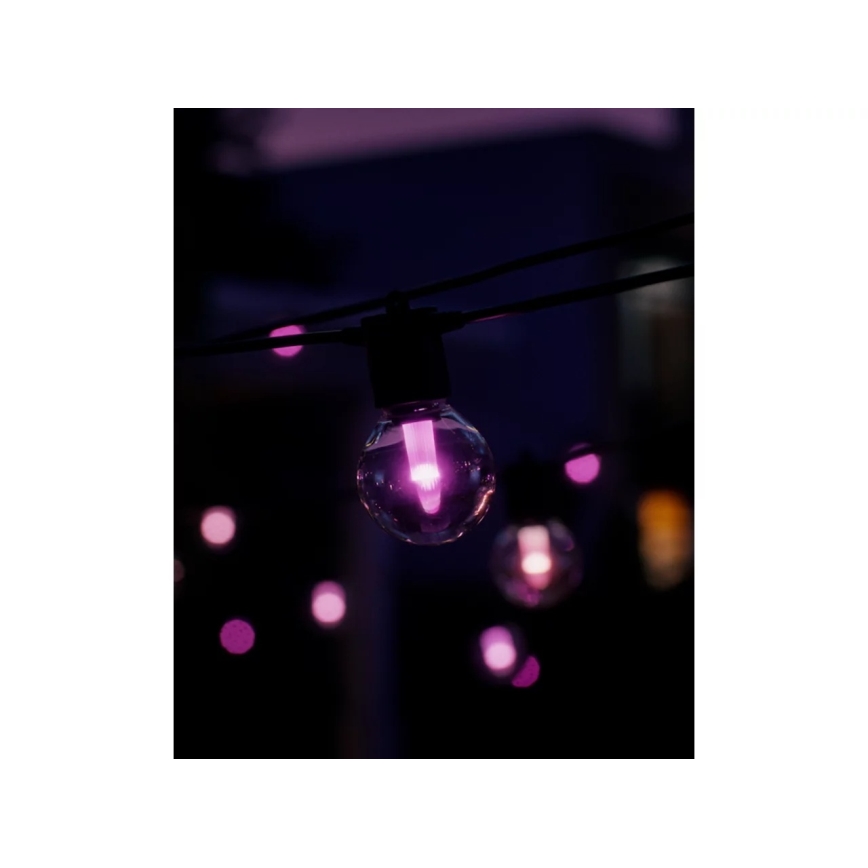 Philips - Guirlande d'extérieur LED RGBW dimmable Hue FESTAVIA 20xLED 14m IP65