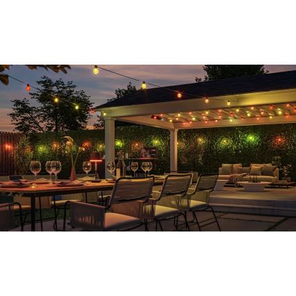 Philips - Guirlande lumineuse extérieure dimmable LED RGBW Hue FESTAVIA 10 LED, 7 m, IP65