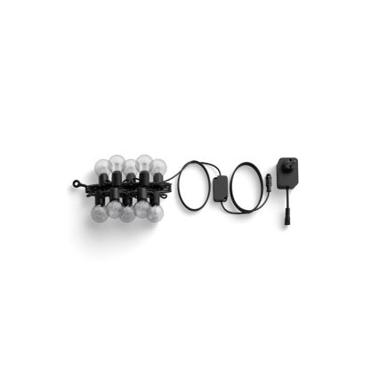 Philips - Guirlande lumineuse extérieure dimmable LED RGBW Hue FESTAVIA 10 LED, 7 m, IP65
