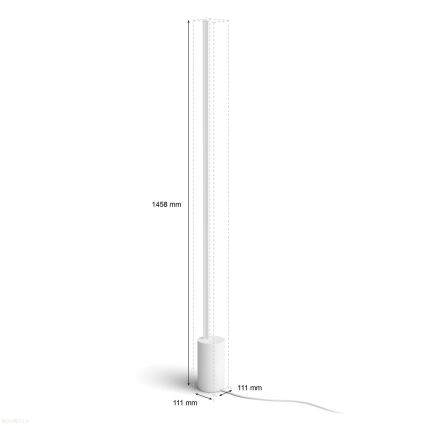 Philips - Lampadaire à intensité variable RGBW SIGNE LED/29W/230V 2000-6500K blanc