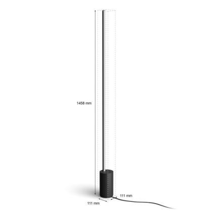 Philips - Lampadaire à intensité variable RGBW SIGNE LED/29W/230V 2000-6500K noir