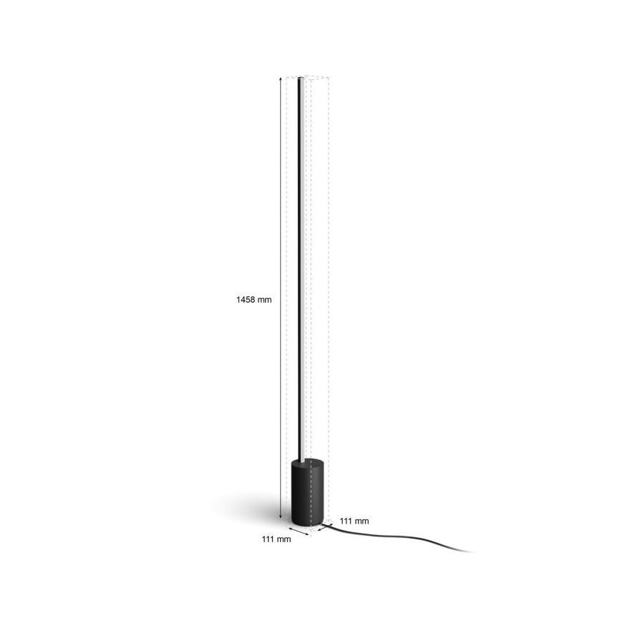 Philips - Lampadaire à intensité variable RGBW SIGNE LED/29W/230V 2000-6500K noir