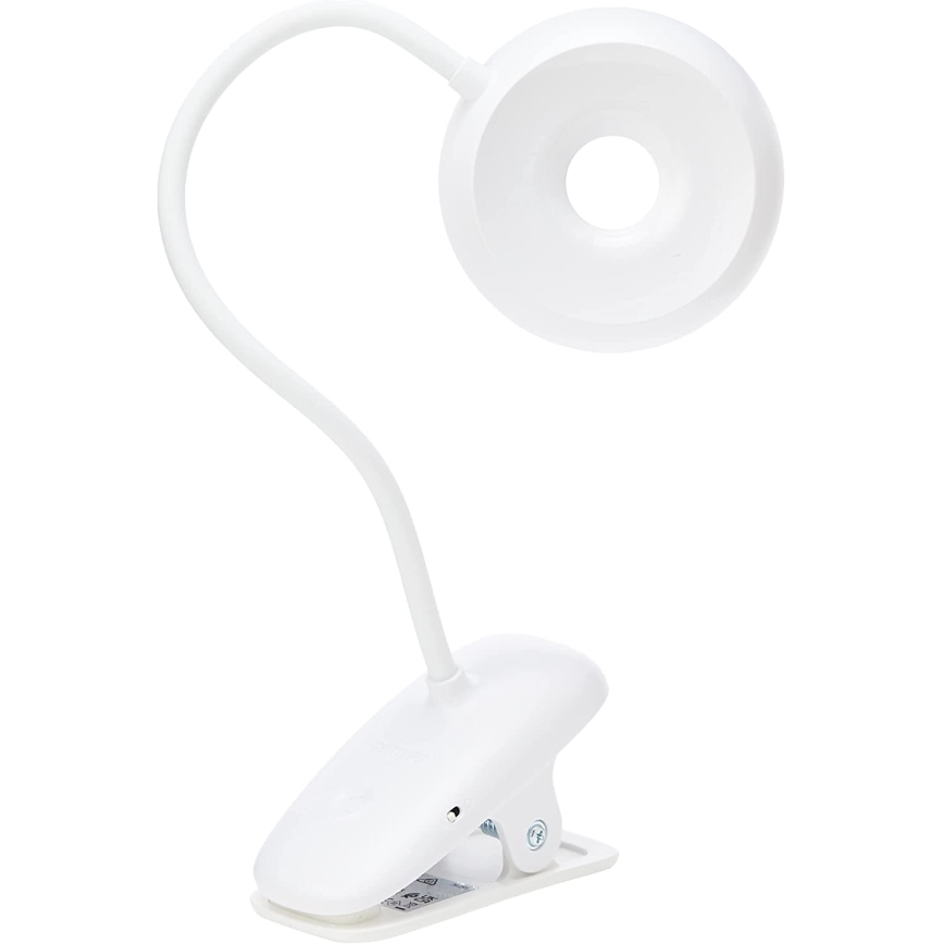 Philips - Lampe à pince à intensité variable DONUTCLIP LED/3W/5V 1200 mAh CRI 90 blanc