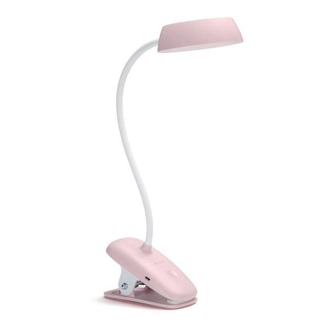 Philips - Lampe à pince à intensité variable DONUTCLIP LED/3W/5V 1200 mAh CRI 90 rose