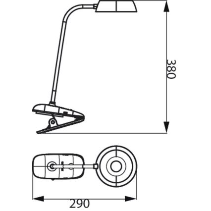 Philips - Lampe à pince à intensité variable DONUTCLIP LED/3W/5V 1200 mAh CRI 90 rose