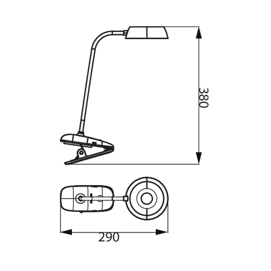 Philips - Lampe à pince à intensité variable DONUTCLIP LED/3W/5V 1200 mAh CRI 90 rose