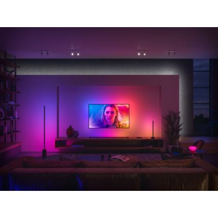 Philips - Lampe de table à intensité variable LED RGB Hue SIGNE LED/12W/230V 2000-6500K noire