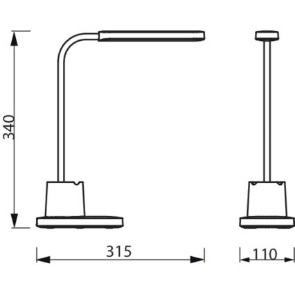 Philips - Lampe de table LED tactile à intensité variable BUCKET LED/7W/5V 3000/4000/5700K CRI 90