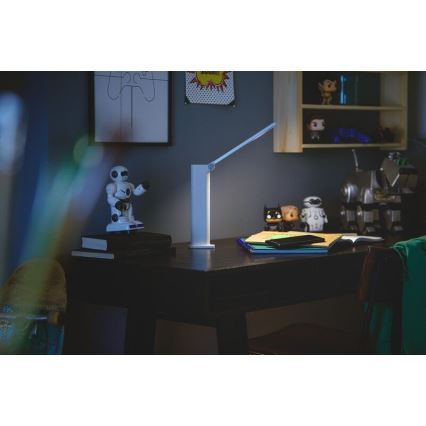 Philips - Lampe de table tactile à intensité variable AMBER LED/5W/5V 1800 mAh blanc