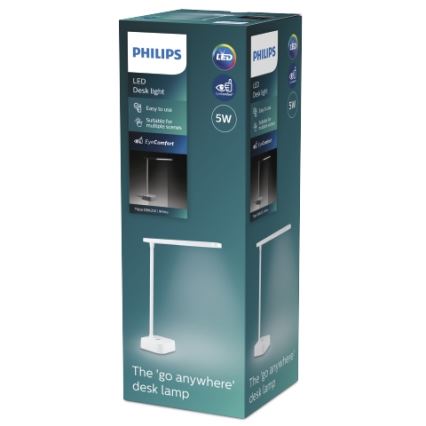 Philips - Lampe de table tactile à intensité variable TILPA LED/5W/5V 1800 mAh