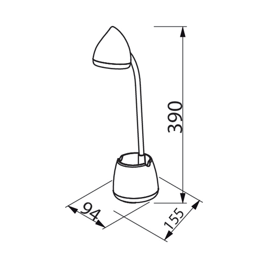 Philips - Lampe de table tactile LED à intensité variable HAT LED/4,5W/5V 3000/4000/5700K CRI 90