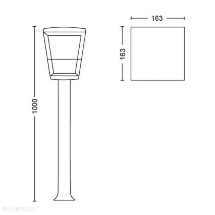Philips - Lampe d'extérieur LED RGB Hue ECONIC LED/15W/230V IP44