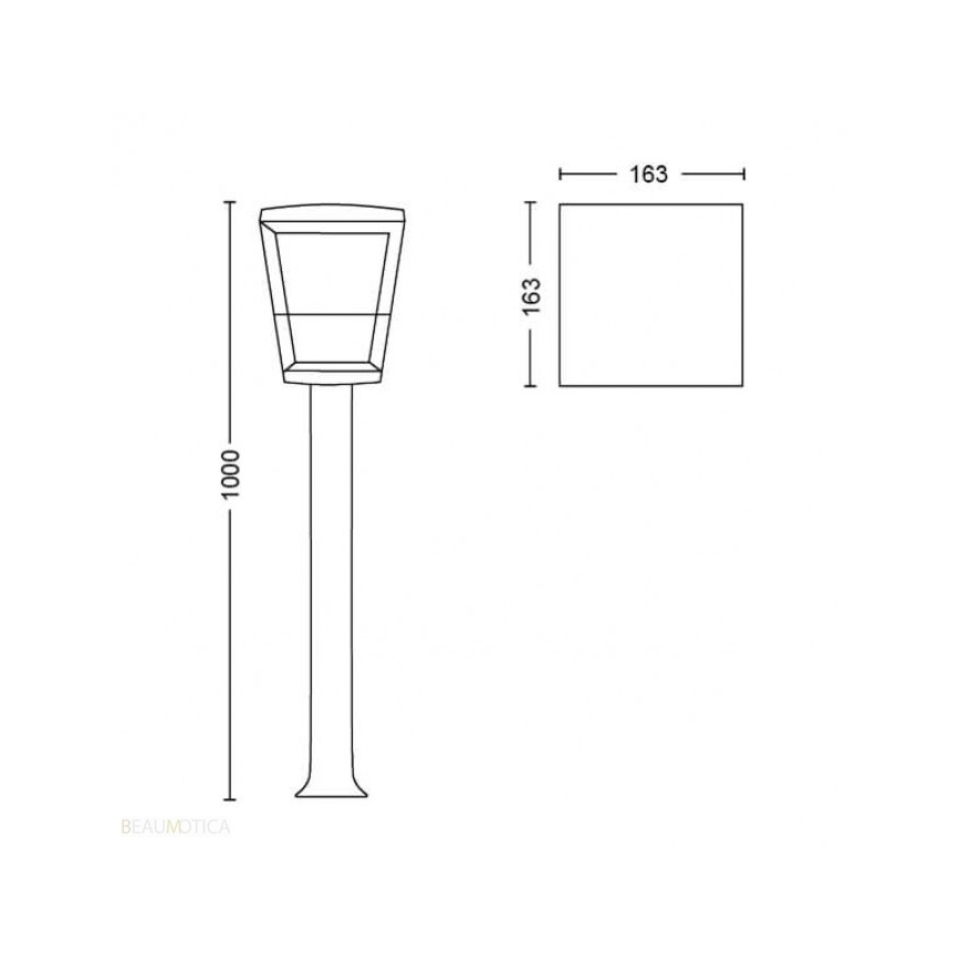 Philips - Lampe d'extérieur LED RGB Hue ECONIC LED/15W/230V IP44