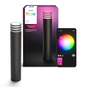 Philips - Lampe d'extérieur LED RVB dimmable Hue LUCCA 1xE27/8,1W/230V 77 cm 1000-20000K IP44