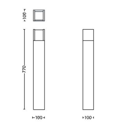 Philips - Lampe extérieure ARBOUR LED/3,8W/230V 77 cm 2700K IP44
