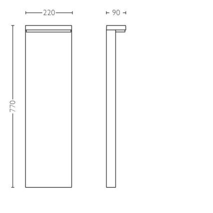 Philips - Lampe extérieure BUSTAN LED/3,8W/230V 77 cm IP44