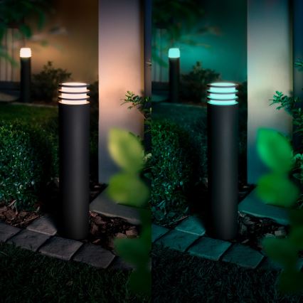 Philips - Lampe d'extérieur LED RVB dimmable Hue LUCCA 1xE27/8,1W/230V 77 cm 1000-20000K IP44