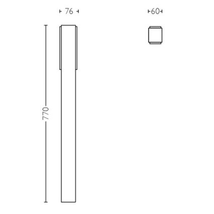 Philips - Lampe extérieure STRATOSPHERE LED/3,8W/230V 77 cm 2700K IP44