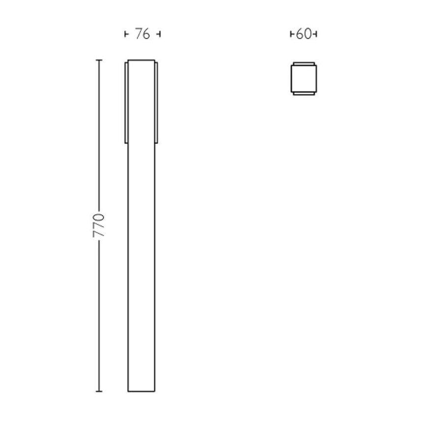 Philips - Lampe extérieure STRATOSPHERE LED/3,8W/230V 77 cm 2700K IP44
