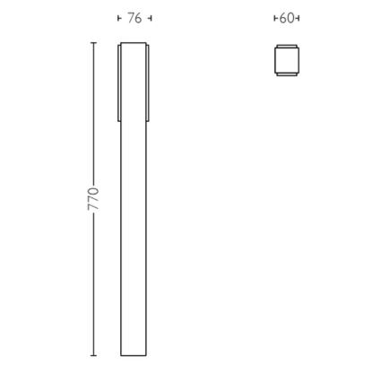 Philips - Lampe extérieure STRATOSPHERE LED/3,8W/230V 77 cm 4000K IP44