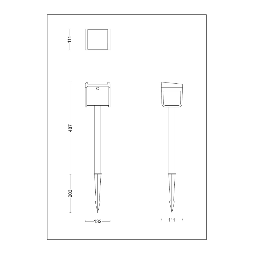 Philips - Lampe solaire avec détecteur de mouvement et de crépuscule EZRA LED/1,8W/3,7V 2600 mAh 3000K IP44