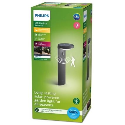 Philips - Lampe solaire avec détecteur LED/1,2W/4V 3000K IP44