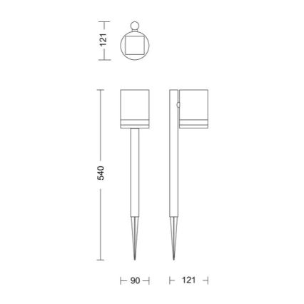 Philips - Lampe solaire FYCE LED/1,5W/3,7V 1200 mAh IP44
