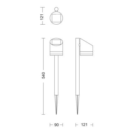 Philips - Lampe solaire FYCE LED/1,5W/3,7V 1200 mAh IP44