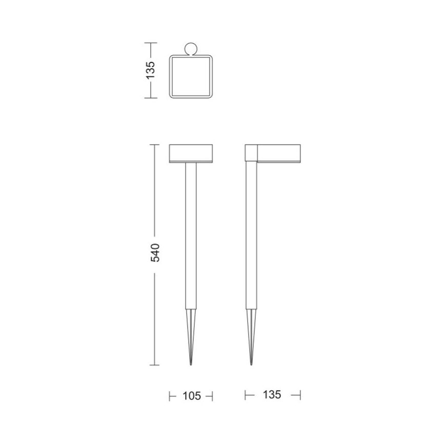 Philips - Lampe solaire VYNCE LED/1,5W/3,7V 1500 mAh IP44