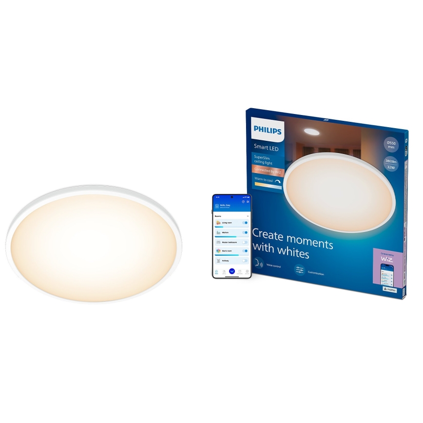 Philips - Plafonnier LED dimmable SUPERSLIM LED/32W/230V 2700-6500K Wi-Fi