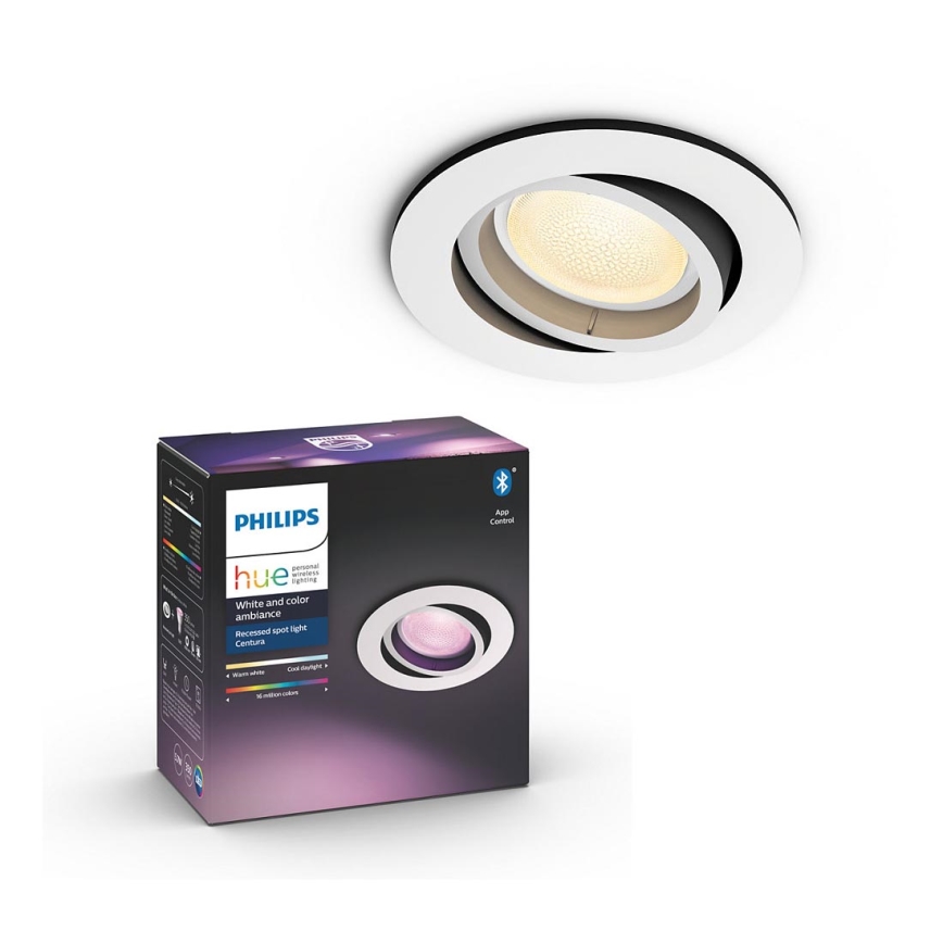 Philips hue centura ble led spot encastrable rond alu DFX-550818 - Conforama