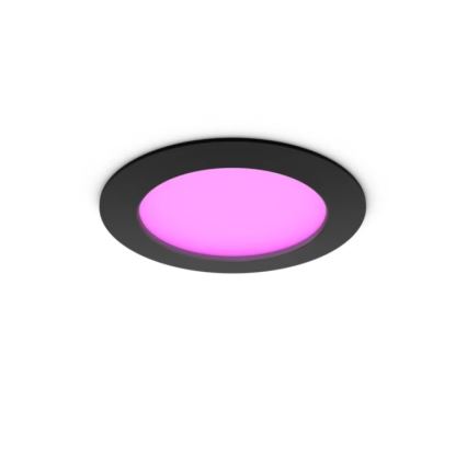 Philips - Luminaire encastré LED RGBW dimmable pour salle de bains Hue SLIM LED/12W/230V 1000-20000K noir IP44