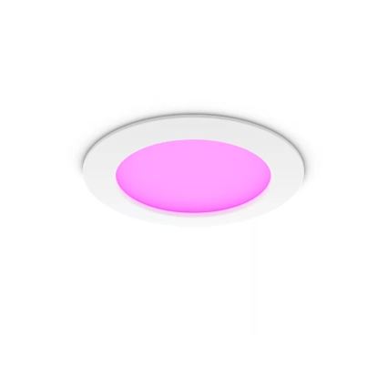 Philips - Plafonnier encastré LED RGBW dimmable pour salle de bains Hue SLIM LED/12W/230V 1000-20000K blanc IP44