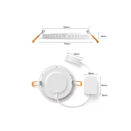 Philips - Plafonnier encastré LED RGBW dimmable pour salle de bains Hue SLIM LED/12W/230V 1000-20000K blanc IP44