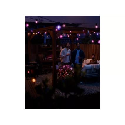 Philips - Hue FESTAVIA Guirlande d'extension d'extérieur dimmable LED RGBW, 10 LED, 7 m, IP65