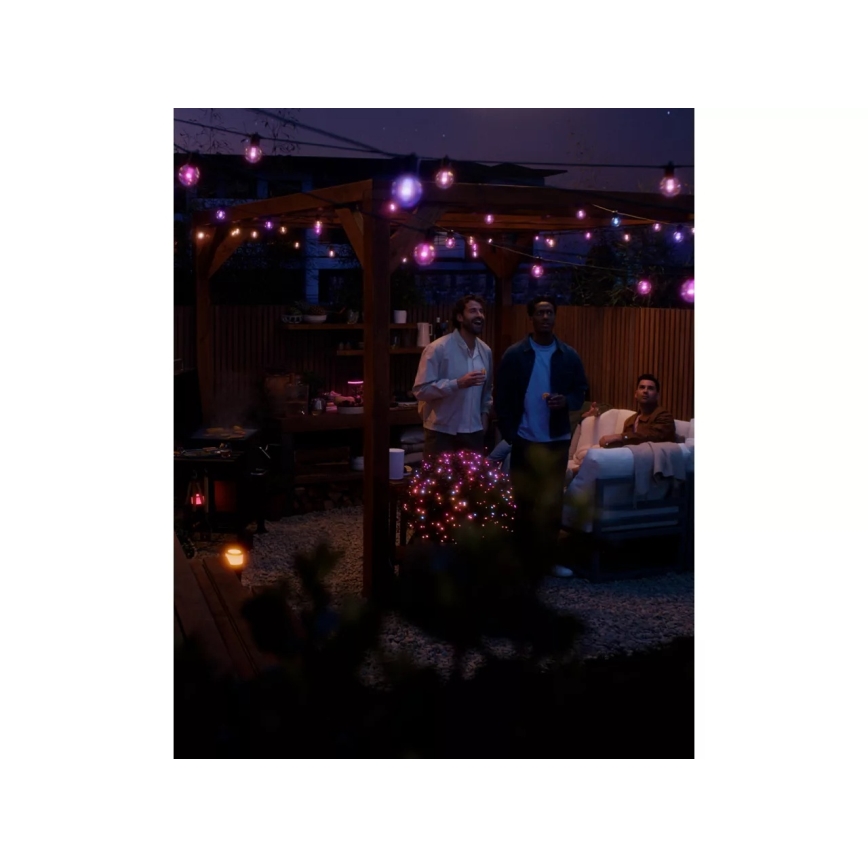 Philips - Hue FESTAVIA Guirlande d'extension d'extérieur dimmable LED RGBW, 10 LED, 7 m, IP65