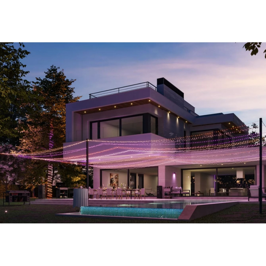 Philips - Guirlande d'extérieur dimmable LED RGBW HUE WHITE AND COLOR AMBIANCE 500 LEDs 44,4 m 2000–6500 K IP54