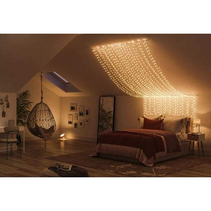 Philips - Guirlande d'extérieur dimmable LED RGBW HUE WHITE AND COLOR AMBIANCE 500 LEDs 44,4 m 2000–6500 K IP54