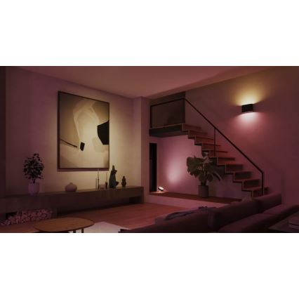 Philips - LED RGBW Applique murale extérieure à intensité variable Hue DYMERA 2xLED/10,2W/230V 2000-6500K IP44