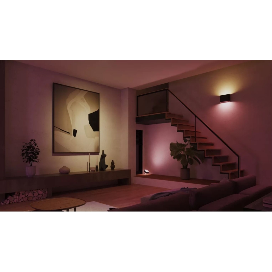 Philips - LED RGBW Applique murale extérieure à intensité variable Hue DYMERA 2xLED/10,2W/230V 2000-6500K IP44